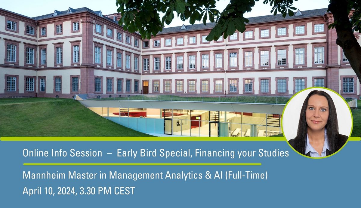 Mannheim Master in Management Analytics & AI (FullTime) Online Info Session Early Bird