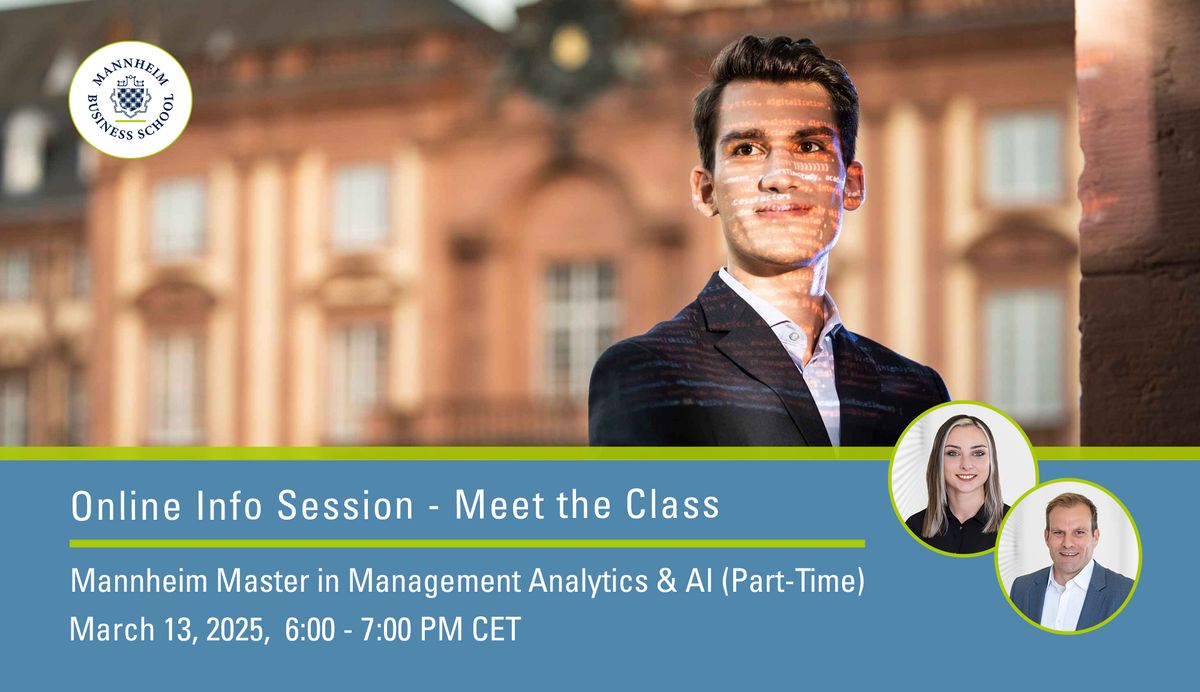 Mannheim Master in Management Analytics & AI (PartTime) Online Info